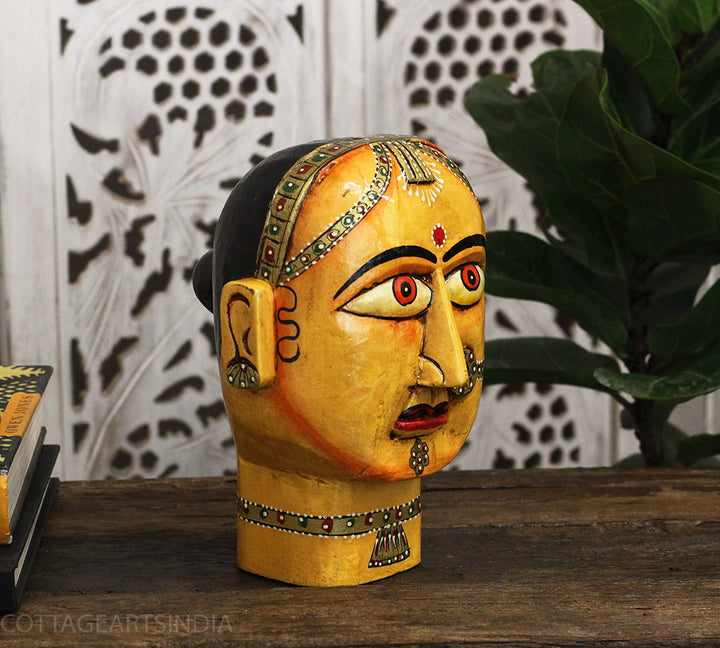 Wooden Gauri Head