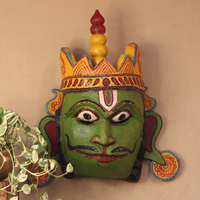 Vintage Odisha Wooden Folk Mask – Traditional Indian Folk Art