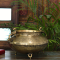 Brass Vintage Carved Planter