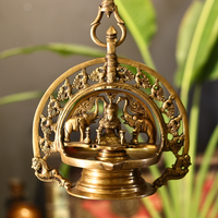 Brass Gajalakshmi Oil Lamp (Diya) – Traditional Lakshmi Deepam