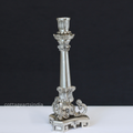 Silver Plated Brass Candelabra | Handcrafted Traditional Candle Holder