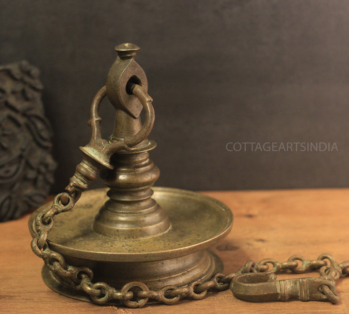 Brass Vintage Vilakku-Oil Lamp Hanging