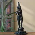 Standing Uma Parvati Brass Sculpture | Chola Style Spiritual Art