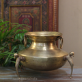 Brass Vintage Carved Planter
