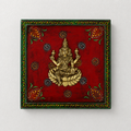 Wooden Handpainted Framed Brass Ashtalakshmi And Lotus -Set of 9