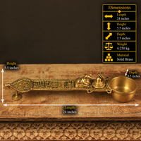 Brass Nandi - Shivling Tribal Art Spoon