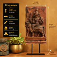 Vintage Wood /Stone Shiva Idol