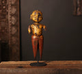 Vintage Hand-Carved Tribal Wooden Figurine on Stand -A Rare Find