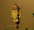 Wooden Ganesha Mask Wall Hanging 9"