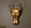 Brass Bull Head Wall Hanging Brown Antique