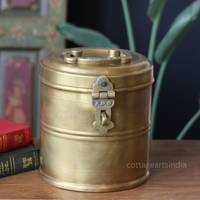 Vintage Brass Rice Storage Box