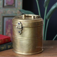 Vintage Brass Rice Storage Box