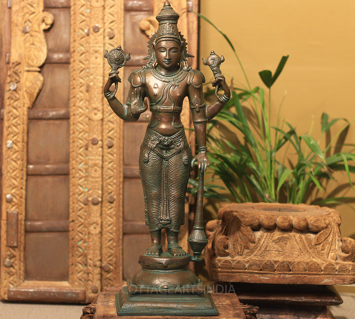 Brass Vishnu Bronze Finish 21"