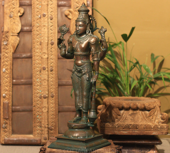 Brass Vishnu Bronze Finish 21"