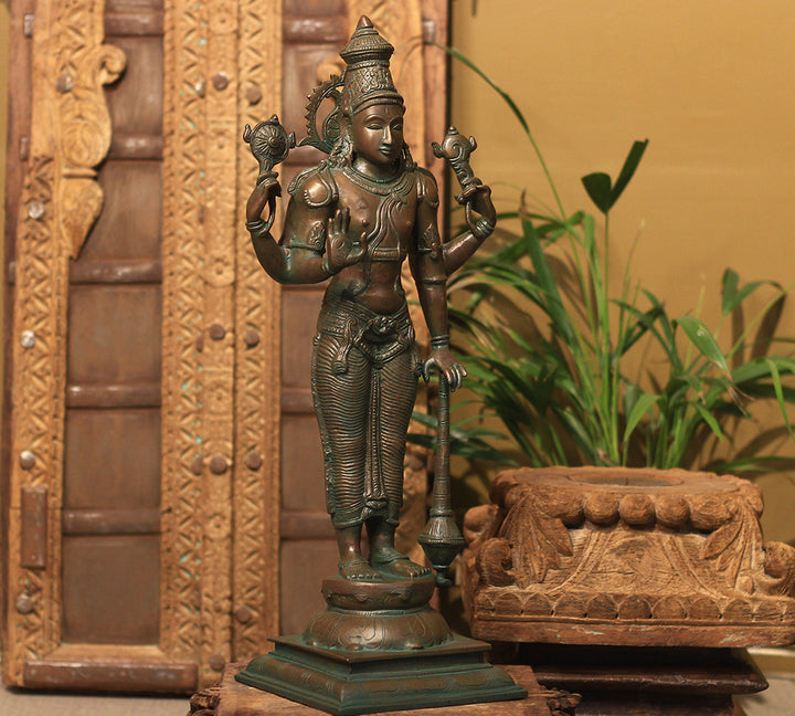 Brass Vishnu Bronze Finish 21"