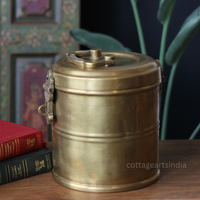 Vintage Brass Rice Storage Box
