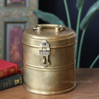 Vintage Brass Rice Storage Box