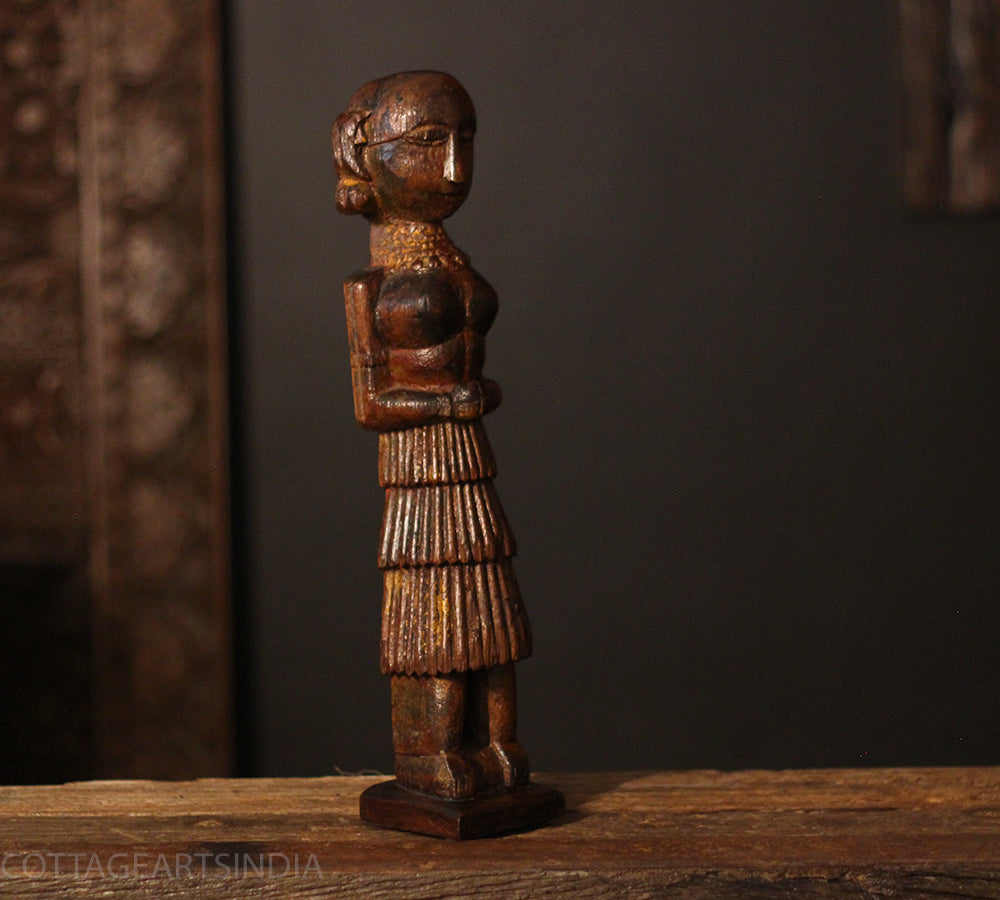 Vintage Hand-Carved Tribal Wooden Figurine