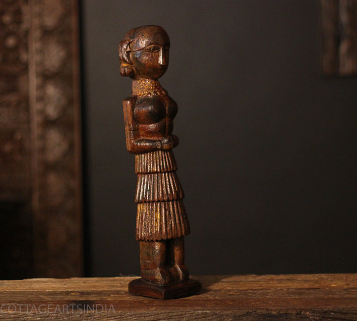 Hand-Carved Tribal Wooden Figurine