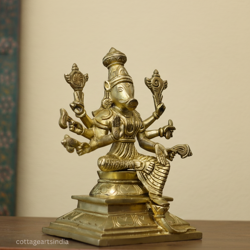 Brass Hayagriva Statue | Horse-Headed Vishnu Statue