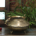 Brass Vintage Carved Planter