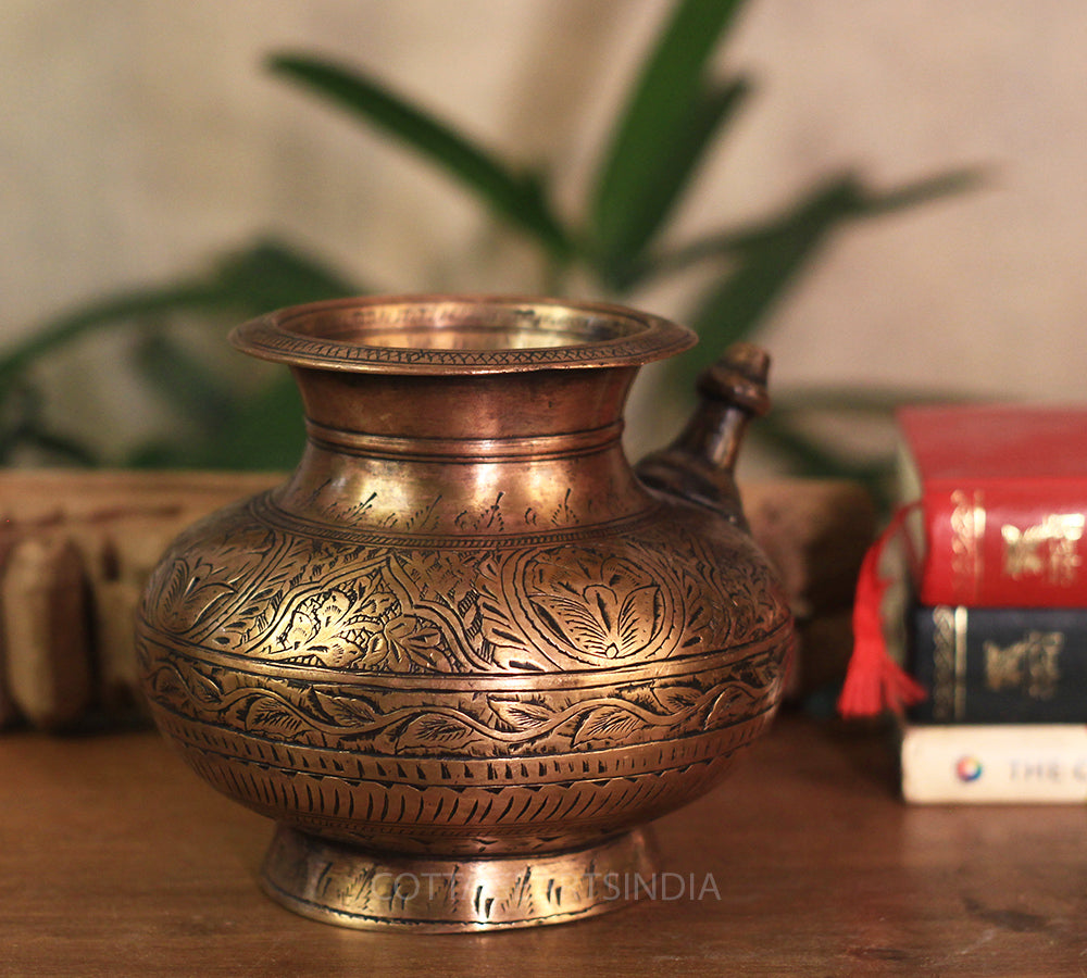 Brass  Vintage Pot Antique Copper finish