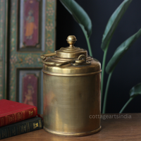 Vintage Brass Rice Storage Box