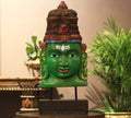 Wooden Shiva Mask on Stand