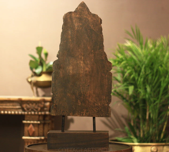 Wooden Vishnu Mask on Stand