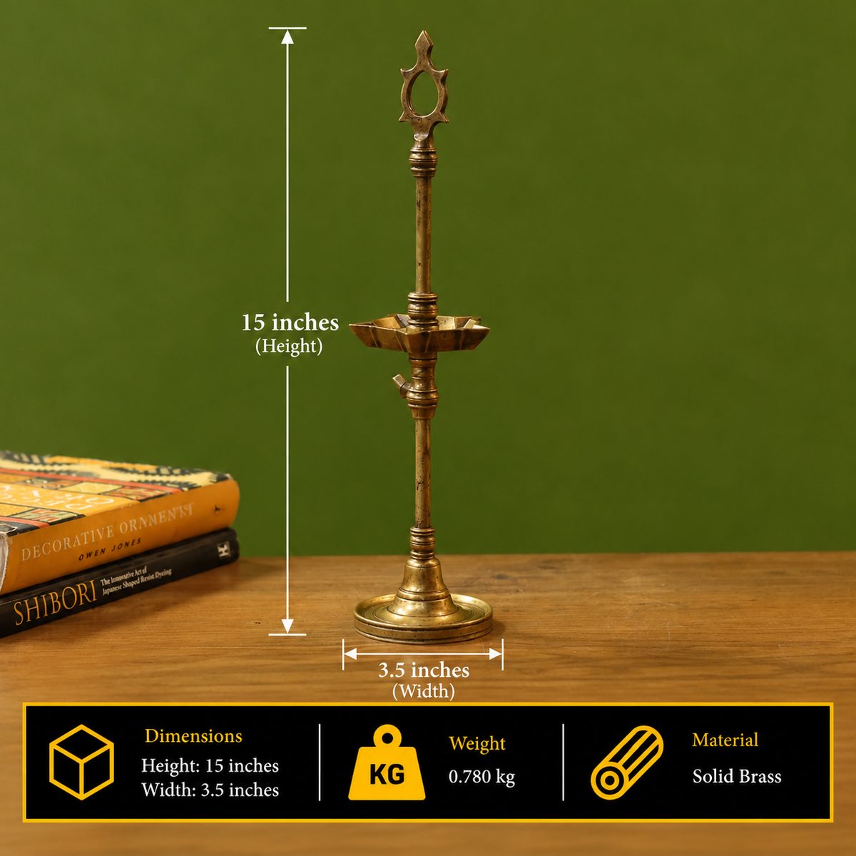 Brass  Vintage Vilakku Lamp