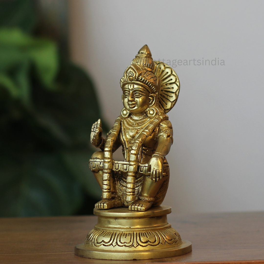 Handcrafted Brass Lord Ayyappa Idol