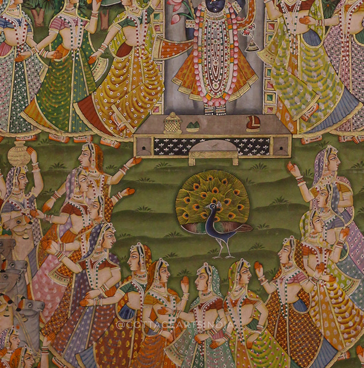 Pichwai Painting Shreenathji -Raas Leela