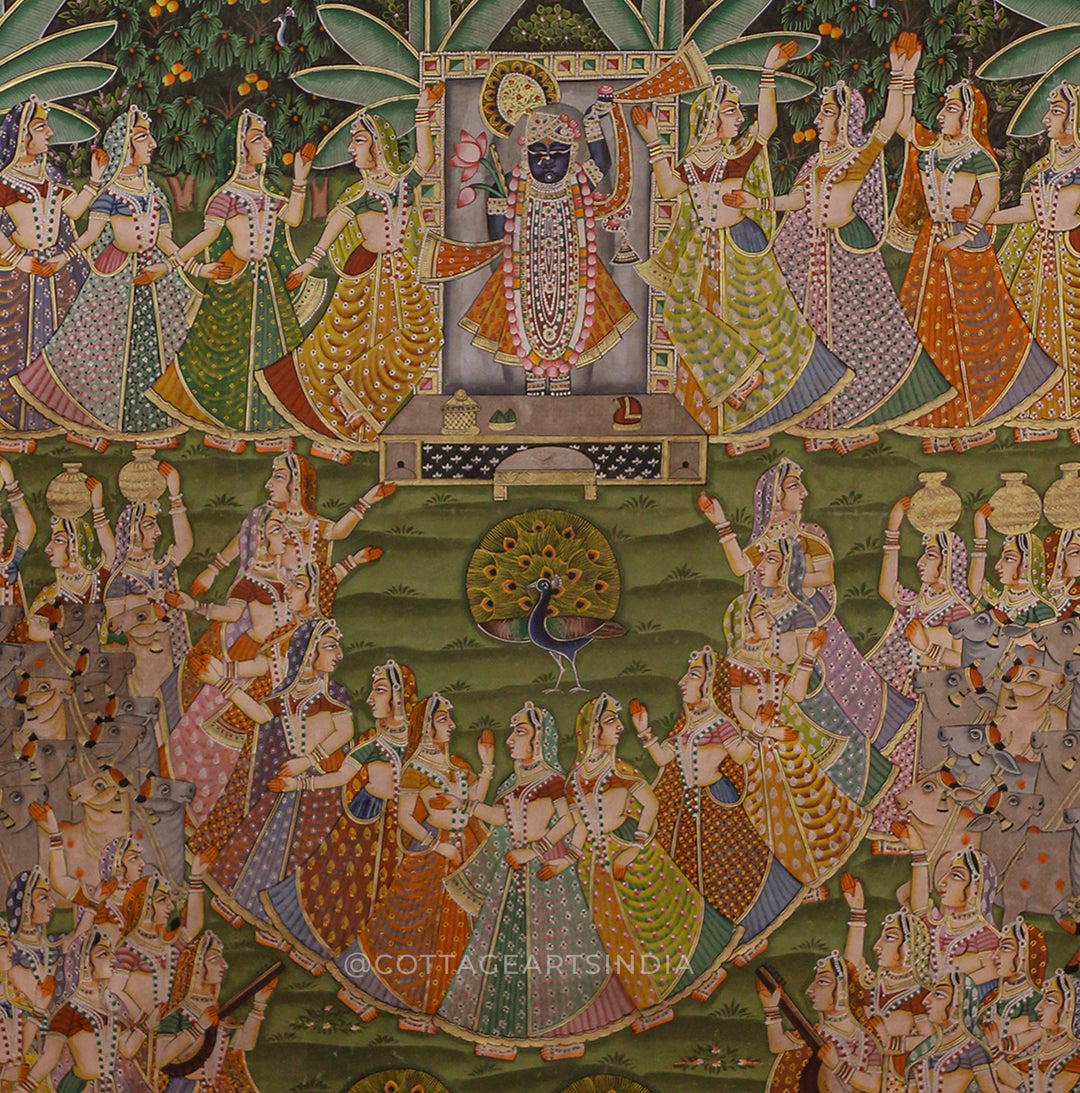 Pichwai Painting Shreenathji -Raas Leela