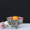 Silver Plated Brass Ashtalakshmi Urli Bowl | Handcrafted Puja Decor