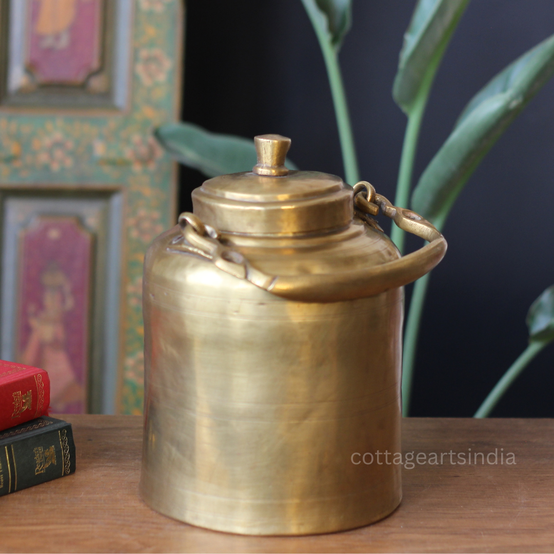 Vintage Brass Rice Storage Box