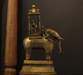 Brass Vintage Elephant With Mahavat