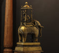 Brass Vintage Elephant With Mahavat