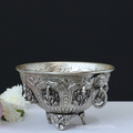 Silver Plated Brass Ashtalakshmi Urli Bowl | Handcrafted Puja Decor
