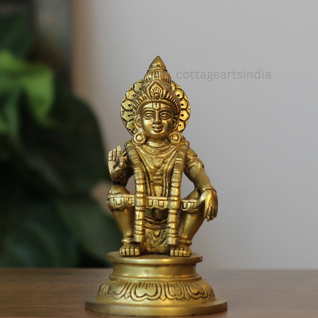 Handcrafted Brass Lord Ayyappa Idol