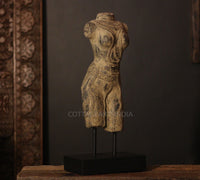 Female Torso Sculpture on Stand