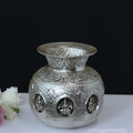 Silver Plated Brass Ashtalakshmi Kalash | Handcrafted Sacred Puja Vessel
