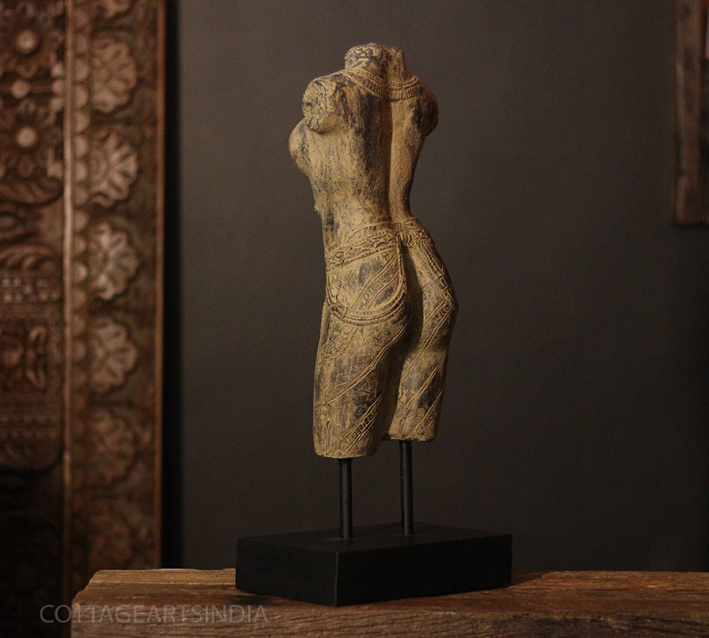 Female Torso Sculpture on Stand
