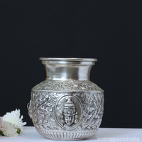 Silver Plated Brass Balaji Kalash | Handcrafted Lord Venkateswara Puja Vessel