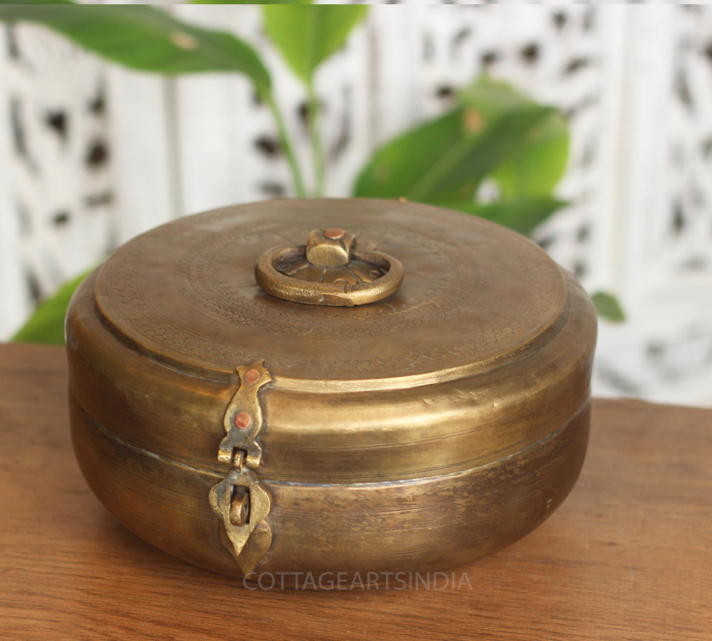 Brass Vintage Chapati Box