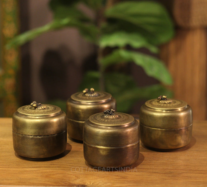 Brass  Vintage Box -Set of 4