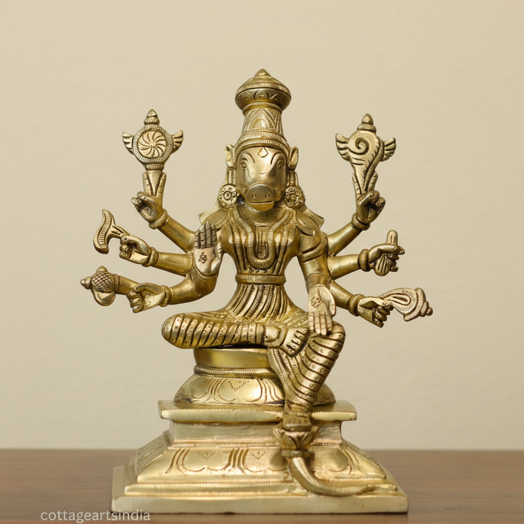 Brass Hayagriva Statue | Horse-Headed Vishnu Statue
