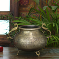 Brass Vintage Carved Planter