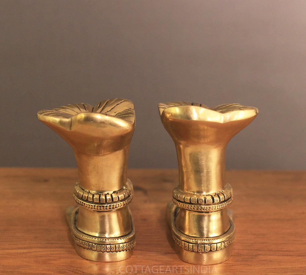 Brass Divine Feet Goddess Lakshmi -Pair