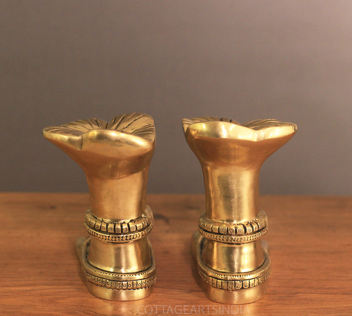 Brass Divine Feet Goddess Lakshmi -Pair