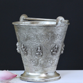 Silver Plated Brass Ashtalakshmi Puja Bucket | Handcrafted Sacred Ritual Vessel